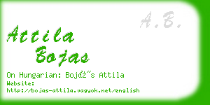 attila bojas business card